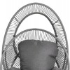 ΠΟΛΥΘΡΟΝΑ-ΦΩΛΙΑ RULER HM6506.01 ΓΚΡΙ ΜΕΤΑΛΛΟ-P.E.RATTAN-ΜΑΞΙΛΑΡΙΑ 90x85x149Υεκ