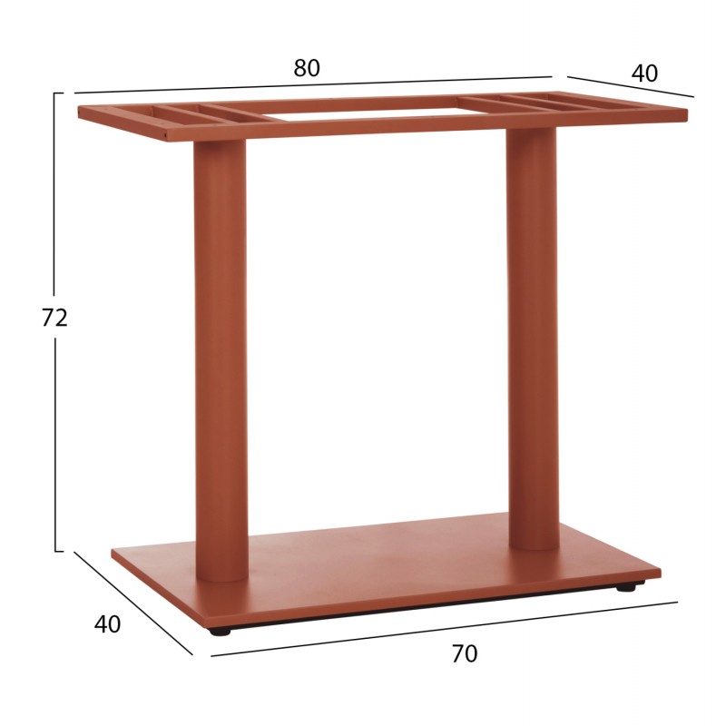 ΒΑΣΗ ΤΡΑΠΕΖΙΟΥ ΜΕΤΑΛΛΙΚΗ ΔΙΠΛΗ HM435.27 ΤΕΡΑΚΟΤΑ ΜΕ ΡΕΓΟΥΛΑΤΟΡΟΥΣ 80Χ40Χ72Υεκ.