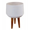 ΓΛΑΣΤΡΑ ΕΣΩΤ.ΧΩΡΟΥ QUAN HM4680.02L FIBER CEMENT ΛΕΥΚΟ--ΒΑΣΗ TEAK Φ40x85Υεκ