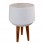 ΓΛΑΣΤΡΑ ΕΣΩΤ.ΧΩΡΟΥ QUAN HM4680.02L FIBER CEMENT ΛΕΥΚΟ--ΒΑΣΗ TEAK Φ40x85Υεκ