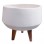 ΓΛΑΣΤΡΑ ΕΣΩΤ.ΧΩΡΟΥ QUAN HM4680.02S FIBER CEMENT ΛΕΥΚΟ--ΒΑΣΗ TEAK Φ37x36Υεκ