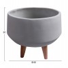 ΓΛΑΣΤΡΑ ΕΣΩΤ.ΧΩΡΟΥ QUAN HM4680.03S FIBER CEMENT ΓΚΡΙ--ΒΑΣΗ TEAK Φ37x36Υεκ