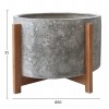 ΓΛΑΣΤΡΑ ΕΣΩΤ.ΧΩΡΟΥ HOFF HM4682.03L FIBER CEMENT ΓΚΡΙ-TEAK ΒΑΣΗ Φ50x35Υεκ