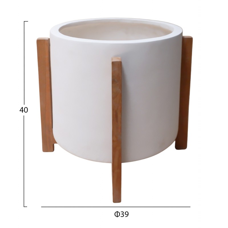 ΓΛΑΣΤΡΑ ΕΣΩΤ.ΧΩΡΟΥ HOFF HM4682.02M FIBER CEMENT ΛΕΥΚΟ-TEAK ΒΑΣΗ Φ40x39Υεκ
