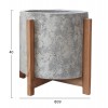 ΓΛΑΣΤΡΑ ΕΣΩΤ.ΧΩΡΟΥ HOFF HM4682.03M FIBER CEMENT ΓΚΡΙ-TEAK ΒΑΣΗ Φ40x39Υεκ