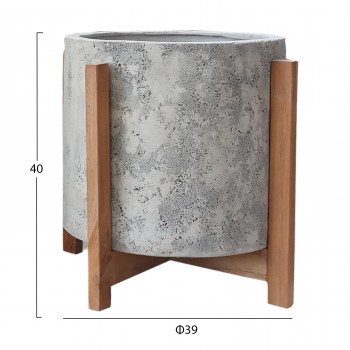 ΓΛΑΣΤΡΑ ΕΣΩΤ.ΧΩΡΟΥ HOFF HM4682.03M FIBER CEMENT ΓΚΡΙ-TEAK ΒΑΣΗ Φ40x39Υεκ