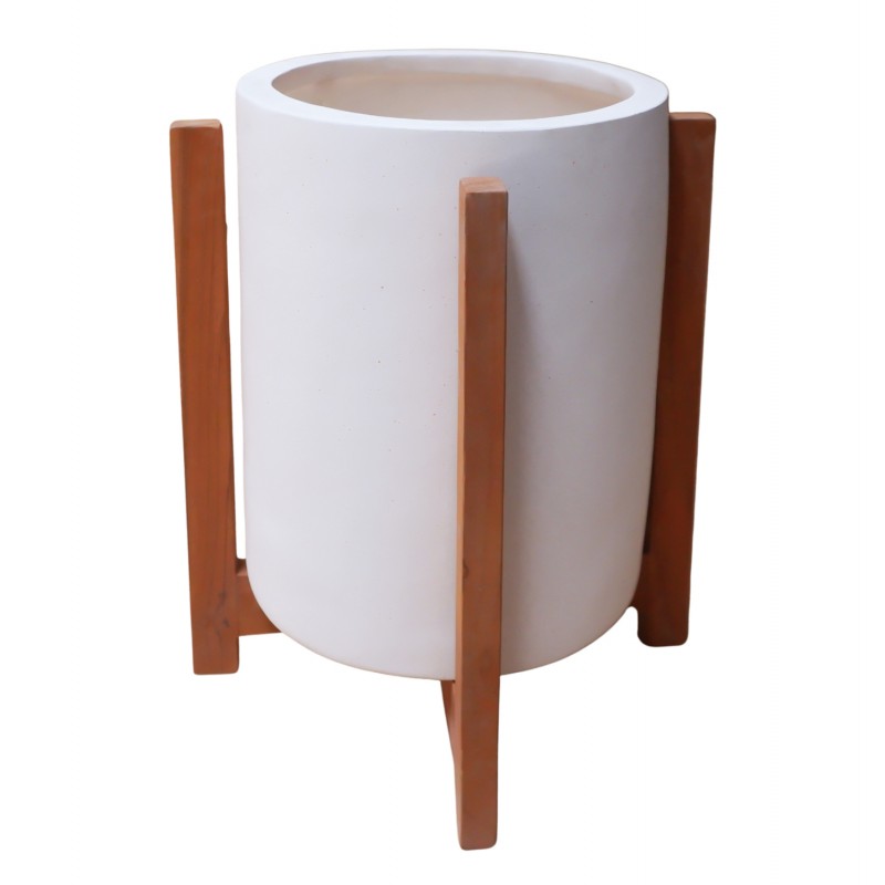 ΓΛΑΣΤΡΑ ΕΣΩΤ.ΧΩΡΟΥ HOFF HM4682.02S FIBER CEMENT ΛΕΥΚΟ-TEAK ΒΑΣΗ Φ33x42Υεκ