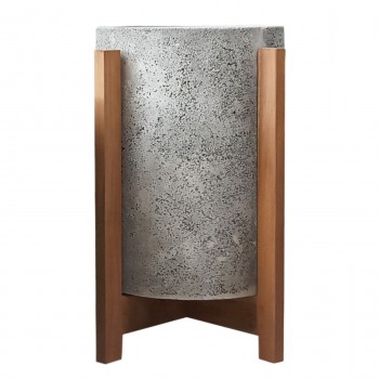 ΓΛΑΣΤΡΑ ΕΣΩΤ.ΧΩΡΟΥ HOFF HM4682.03S FIBER CEMENT ΓΚΡΙ-TEAK ΒΑΣΗ Φ33x42Υεκ