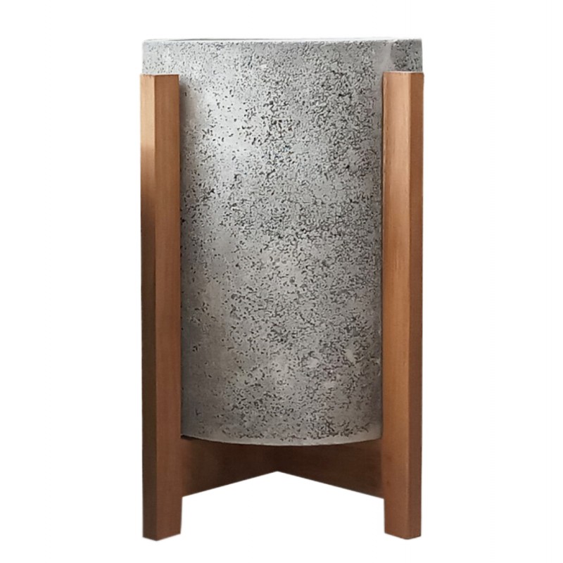 ΓΛΑΣΤΡΑ ΕΣΩΤ.ΧΩΡΟΥ HOFF HM4682.03S FIBER CEMENT ΓΚΡΙ-TEAK ΒΑΣΗ Φ33x42Υεκ