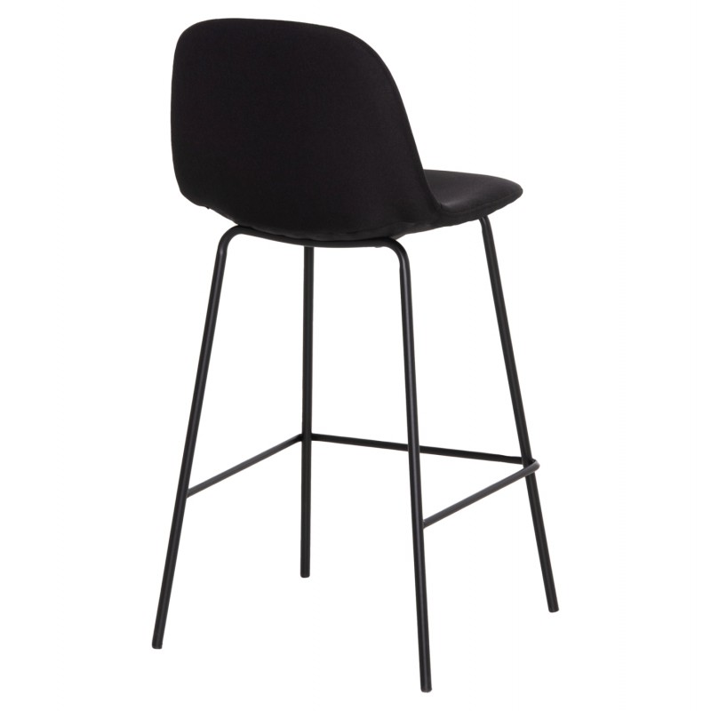 ΣΚΑΜΠΟ ΜΠΑΡ VINCENT HM9298.24 ΜΕΣΑΙΟΥ ΥΨΟΥΣ-ΜΑΥΡΟ ΥΦΑΣΜΑ-ΜΕΤΑΛΛΙΚΑ ΠΟΔΙΑ 43x50x92,5Υεκ