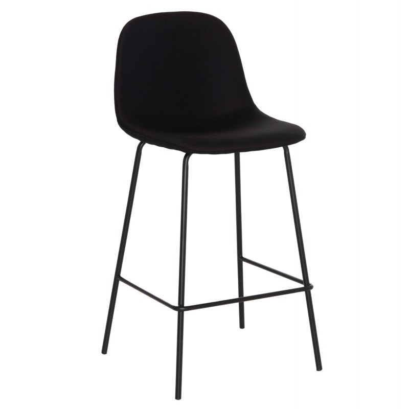 ΣΚΑΜΠΟ ΜΠΑΡ VINCENT HM9298.24 ΜΕΣΑΙΟΥ ΥΨΟΥΣ-ΜΑΥΡΟ ΥΦΑΣΜΑ-ΜΕΤΑΛΛΙΚΑ ΠΟΔΙΑ 43x50x92,5Υεκ