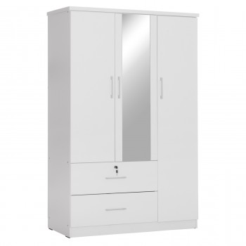 ΝΤΟΥΛΑΠΑ ΜΕ ΚΑΘΡΕΦΤΗ & ΣΥΡΤΑΡΙΑ JARRY HM2485.01 ΛΕΥΚΗ ΜΕΛΑΜΙΝΗ 119x48x183Υεκ