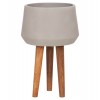 ΓΛΑΣΤΡΑ ΕΣΩΤ.ΧΩΡΟΥ QUAN HM4680.03L FIBER CEMENT ΓΚΡΙ--ΒΑΣΗ TEAK Φ38x62Υεκ