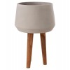 ΓΛΑΣΤΡΑ ΕΣΩΤ.ΧΩΡΟΥ QUAN HM4680.03L FIBER CEMENT ΓΚΡΙ--ΒΑΣΗ TEAK Φ38x62Υεκ