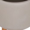 ΓΛΑΣΤΡΑ ΕΣΩΤ.ΧΩΡΟΥ QUAN HM4680.03L FIBER CEMENT ΓΚΡΙ--ΒΑΣΗ TEAK Φ38x62Υεκ