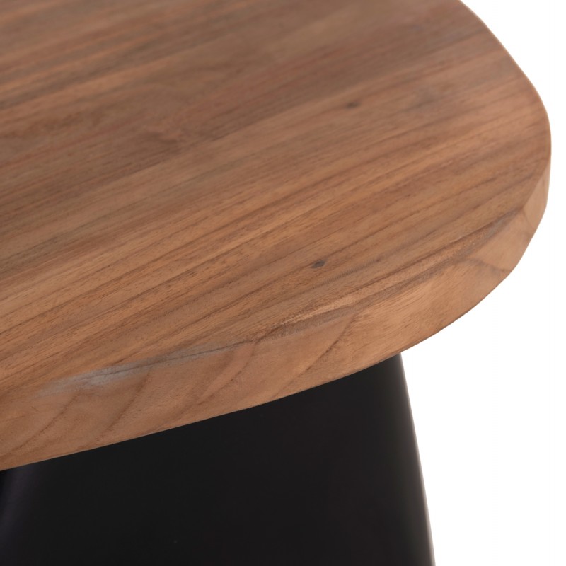 ΒΟΗΘΗΤΙΚΟ ΤΡΑΠΕΖΙ AIDA HM4692.01 FIBER CEMENT ΜΑΥΡΟ--ΞΥΛΟ TEAK TOP 47x60x59Υεκ