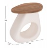 ΒΟΗΘΗΤΙΚΟ ΤΡΑΠΕΖΙ AIDA HM4692.02 FIBER CEMENT ΛΕΥΚΟ--ΞΥΛΟ TEAK TOP 47x60x59Υεκ