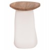 ΒΟΗΘΗΤΙΚΟ ΤΡΑΠΕΖΙ AIDA HM4692.02 FIBER CEMENT ΛΕΥΚΟ--ΞΥΛΟ TEAK TOP 47x60x59Υεκ