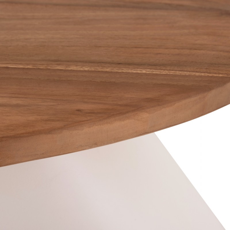 ΒΟΗΘΗΤΙΚΟ ΤΡΑΠΕΖΙ AIDA HM4692.02 FIBER CEMENT ΛΕΥΚΟ--ΞΥΛΟ TEAK TOP 47x60x59Υεκ