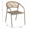 ΠΟΛΥΘΡΟΝΑ HOMAN HM6430.04 ΣΑΜΠΑΝΙ ΜΕΤΑΛΛΟ & TEXTILENE--ΜΠΕΖ P.E.RATTAN 53,5x62x75Υεκ