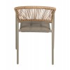 ΠΟΛΥΘΡΟΝΑ HOMAN HM6430.04 ΣΑΜΠΑΝΙ ΜΕΤΑΛΛΟ & TEXTILENE--ΜΠΕΖ P.E.RATTAN 53,5x62x75Υεκ