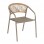 ΠΟΛΥΘΡΟΝΑ HOMAN HM6430.04 ΣΑΜΠΑΝΙ ΜΕΤΑΛΛΟ & TEXTILENE--ΜΠΕΖ P.E.RATTAN 53,5x62x75Υεκ