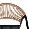 ΠΟΛΥΘΡΟΝΑ HOMAN HM6430.03 ΜΑΥΡΟ ΜΕΤΑΛΛΟ & TEXTILENE--ΜΠΕΖ P.E.RATTAN 53,5x62x75Υεκ