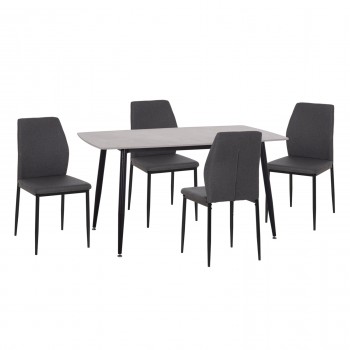 ΣΕΤ ΤΡΑΠΕΖΑΡΙΑΣ 5ΤΜΧ RAVEN HM10743 ΚΕΡΑΜΙΚΟ TOP ΓΚΡΙ ΜΑΡΜΑΡΟ--ΓΚΡΙ ΥΦΑΣΜΑ