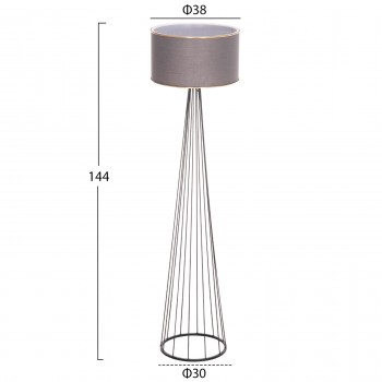 ΦΩΤΙΣΤΙΚΟ ΔΑΠΕΔΟΥ HUE HM7581.11 ΜΕΤΑΛΛΙΚΟ ΓΚΡΙ Φ38x144Υεκ.