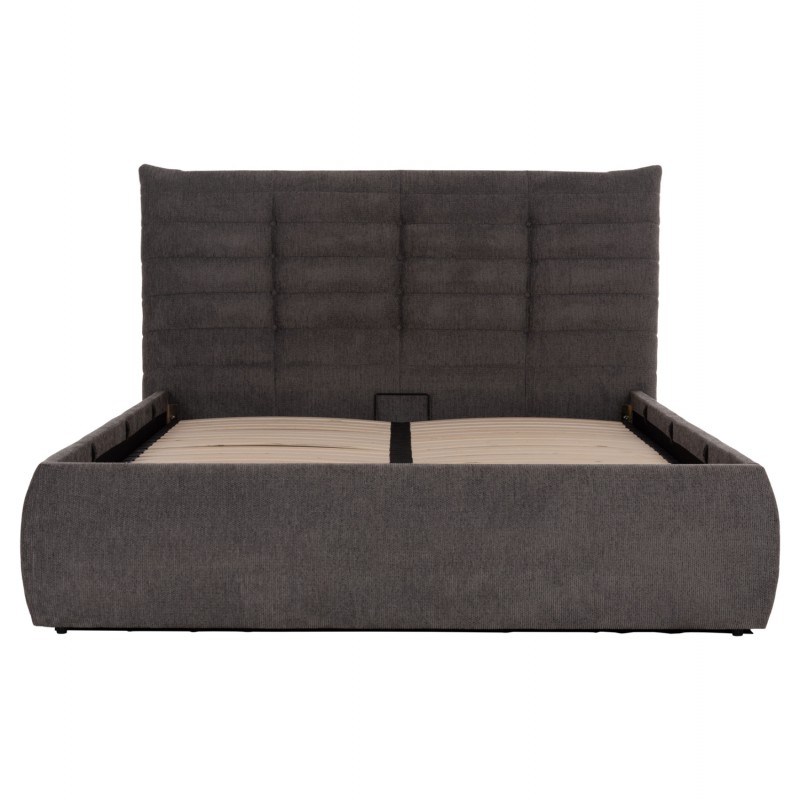 ΚΡΕΒΑΤΙ ΔΙΠΛΟ & ΣΤΡΩΜΑ SANDRA HM10770 ΓΚΡΙ ΥΦΑΣΜΑ ΜΕ ΑΠΟΘ.ΧΩΡΟ--ΓΙΑ 160x200εκ