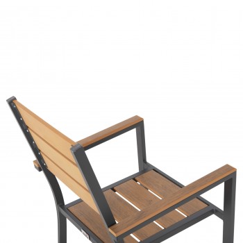 ΣΕΤ ΤΡΑΠΕΖΑΡΙΑΣ 7ΤΜΧ SAGA HM10814 ΑΛΟΥΜΙΝΙΟ ΣΕ ΓΚΡΙ--POLYWOOD