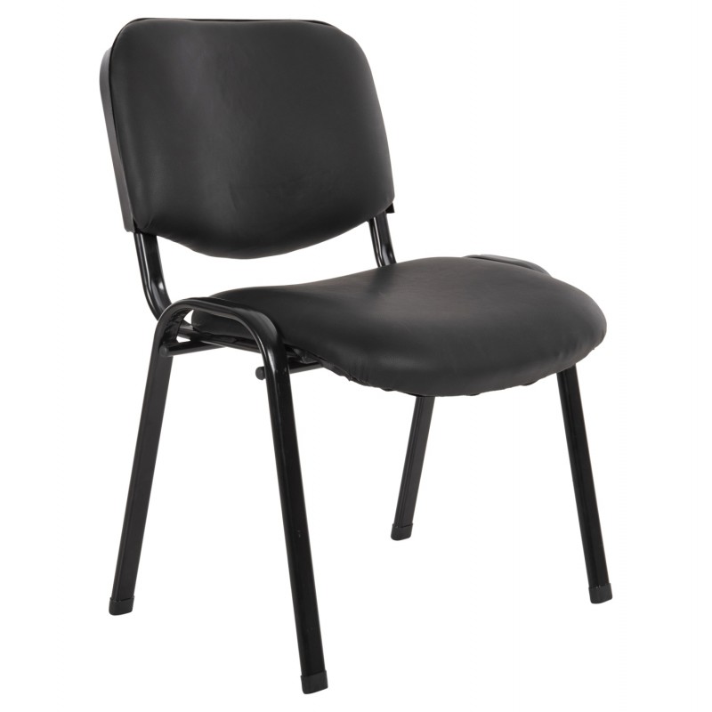 ΚΑΡΕΚΛΑ JANISHA HM1010.01 ΜΕ ΔΕΡΜΑΤΙΝΗ PU ΜΑΥΡΟ 53,5x59x77 εκ.