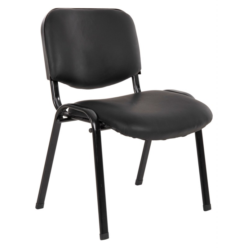 ΚΑΡΕΚΛΑ JANISHA HM1010.01 ΜΕ ΔΕΡΜΑΤΙΝΗ PU ΜΑΥΡΟ 53,5x59x77 εκ.