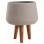 ΓΛΑΣΤΡΑ ΕΣΩΤ.ΧΩΡΟΥ QUAN HM4680.03M FIBER CEMENT ΓΚΡΙ--ΒΑΣΗ TEAK Φ35x50Υεκ