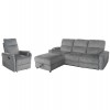 ΣΕΤ ΚΑΝΑΠΕΣ-ΠΟΛΥΘΡΟΝΑ RELAX SYNTHIA HM10735.03 ΓΚΡΙ ΥΦΑΣΜΑ-ΗΛ.ΑΝΑΚΛΙΣΗ [L]