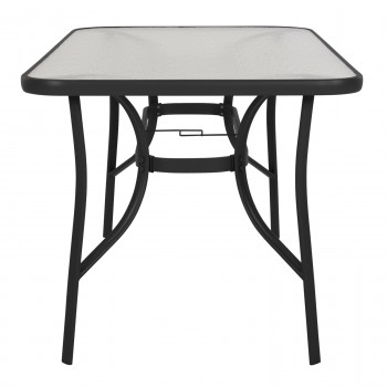 ΤΡΑΠΕΖΙ BRUNO HM5106.03 ΜΑΥΡΟ ΜΕΤΑΛΛΙΚΟ ΜΕ ΓΥΑΛΙΝΗ ΕΠΙΦΑΝΕΙΑ 140Χ80Χ72Υεκ