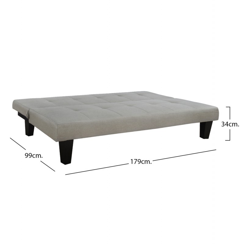 ΚΑΝΑΠΕΣ ΚΡΕΒΑΤΙ ODESSA HM3000.01 ΥΦΑΣΜΑ ΜΠΕΖ 179x80x79 εκ.