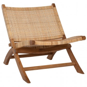 ΚΑΡΕΚΛΑ LOUNGE ΑΝΑΔΙΠΛΟΥΜΕΝΗ ANTIL HM9379.01 ΜΑΣΙΦ ΞΥΛΟ ΤEAK ΦΥΣΙΚΟ 66x77x67Yεκ.