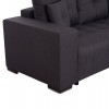 ΓΩΝΙΑΚΟΣ ΚΑΝΑΠΕΣ-ΚΡΕΒΑΤΙ ΜΕ ΑΠΟΘ.ΧΩΡΟ TRENDSTON HM3302.01R ΓΚΡΙ ΥΦΑΣΜΑ 298x177x95Υεκ