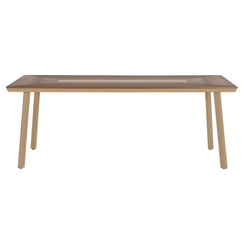 ΤΡΑΠΕΖΙ ΑΛΟΥΜΙΝΙΟΥ TABER HM5131.04 ΚΑΠΟΥΤΣΙΝΟ ΜΕ POLYWOOD TOP 200x100x75Υεκ