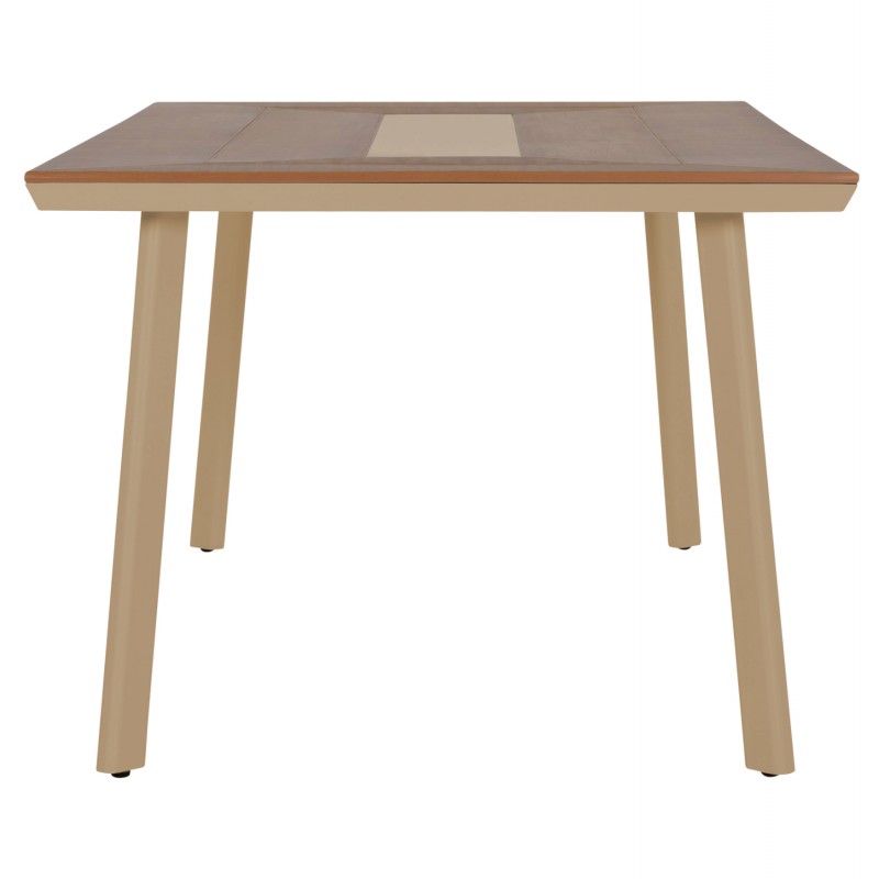 ΤΡΑΠΕΖΙ ΑΛΟΥΜΙΝΙΟΥ TABER HM5131.04 ΚΑΠΟΥΤΣΙΝΟ ΜΕ POLYWOOD TOP 200x100x75Υεκ