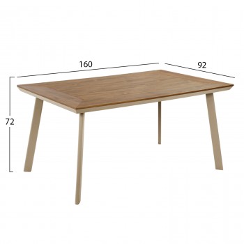 ΤΡΑΠΕΖΙ ΑΛΟΥΜΙΝΙΟΥ ΜΕ POLYWOOD TABER HM5132.04 ΚΑΠΟΥΤΣΙΝΟ 160x92x72Υεκ