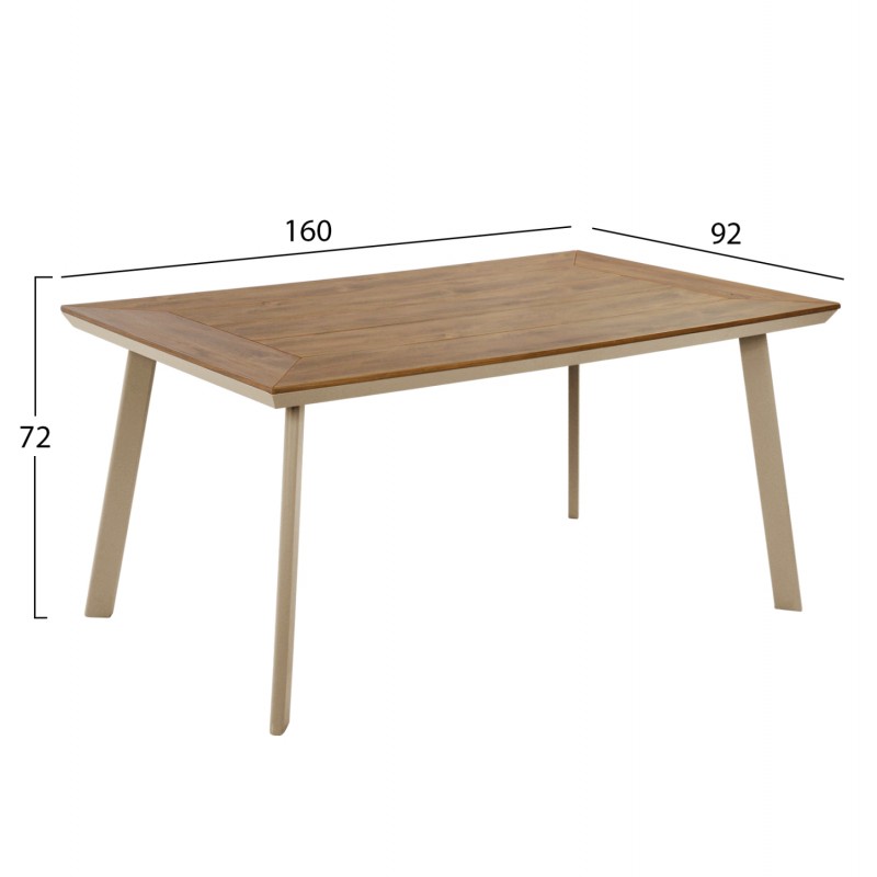 ΤΡΑΠΕΖΙ ΑΛΟΥΜΙΝΙΟΥ ΜΕ POLYWOOD TABER HM5132.04 ΚΑΠΟΥΤΣΙΝΟ 160x92x72Υεκ