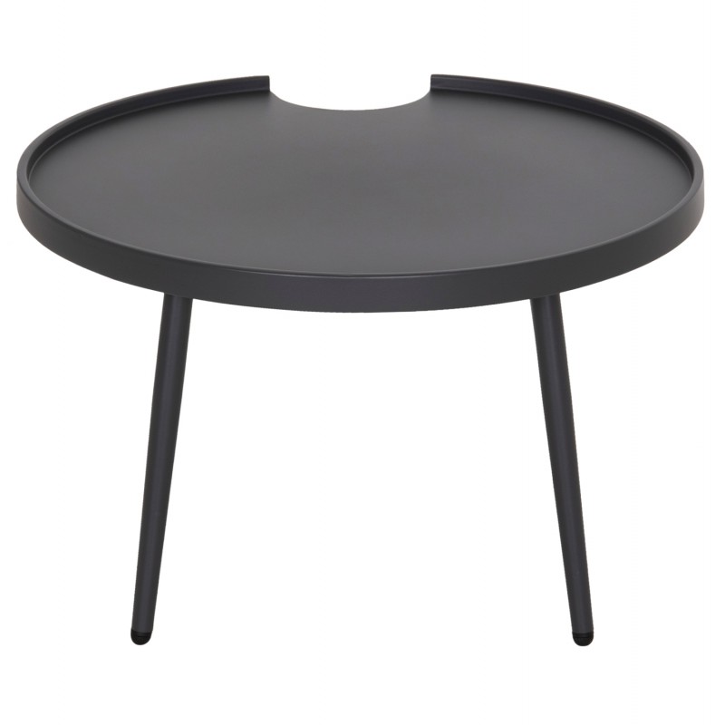 ΤΡΑΠΕΖΙ ΜΕΣΗΣ ΣΤΡΟΓΓΥΛΟ ΕΞ.ΧΩΡΟΥ TEROC HM6434.01 ΑΛΟΥΜΙΝΙΟ ΓΚΡΙ Φ70x44Υεκ