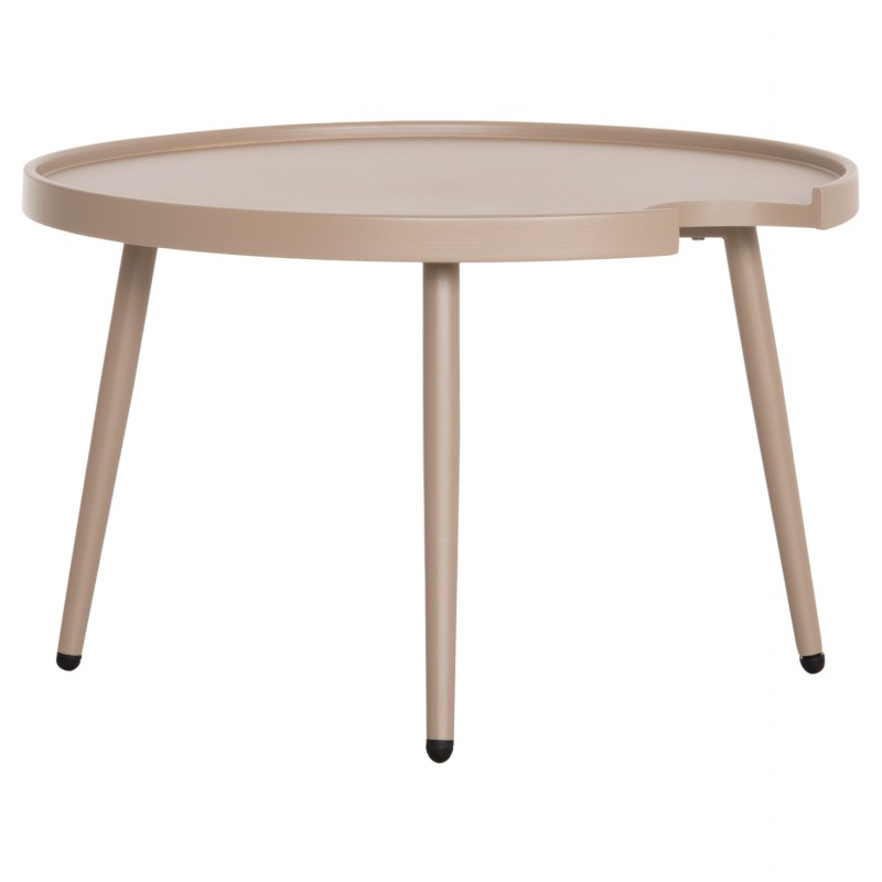 ΤΡΑΠΕΖΙ ΜΕΣΗΣ ΣΤΡΟΓΓΥΛΟ ΕΞ.ΧΩΡΟΥ TEROC HM6434.03 ΑΛΟΥΜΙΝΙΟ ΚΑΠΟΥΤΣΙΝΟ Φ70x44Υεκ