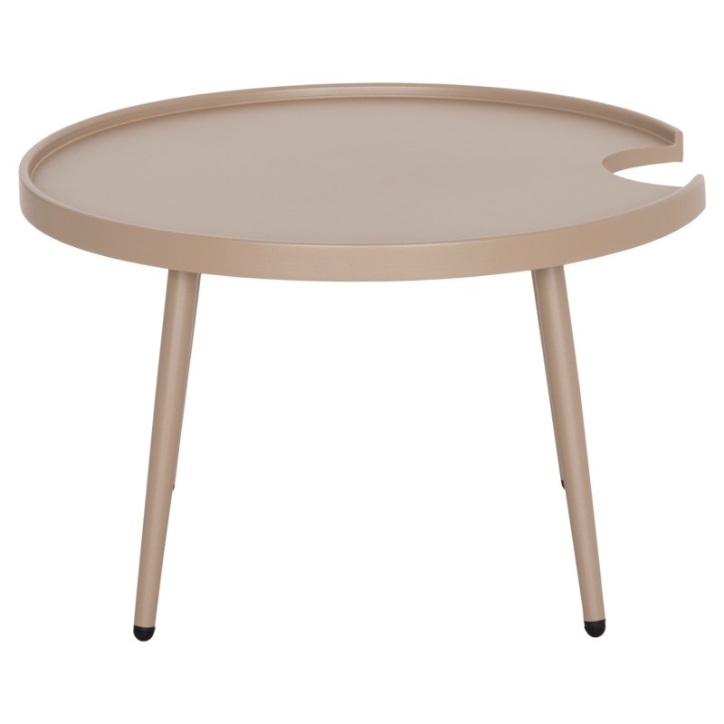 ΤΡΑΠΕΖΙ ΜΕΣΗΣ ΣΤΡΟΓΓΥΛΟ ΕΞ.ΧΩΡΟΥ TEROC HM6434.03 ΑΛΟΥΜΙΝΙΟ ΚΑΠΟΥΤΣΙΝΟ Φ70x44Υεκ