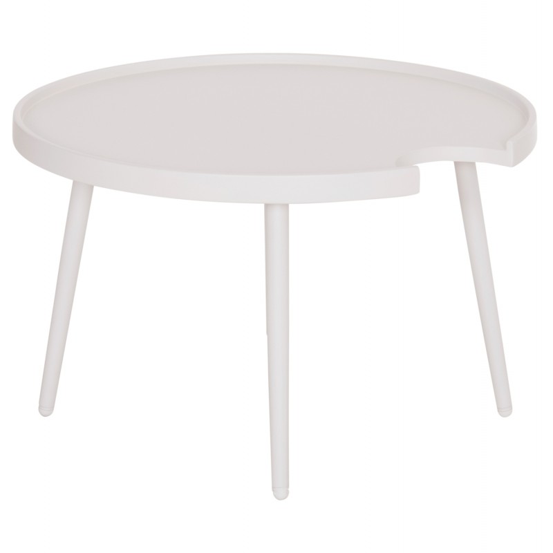 ΤΡΑΠΕΖΙ ΜΕΣΗΣ ΣΤΡΟΓΓΥΛΟ ΕΞ.ΧΩΡΟΥ TEROC HM6434.02 ΑΛΟΥΜΙΝΙΟ ΛΕΥΚΟ Φ70x44Υεκ