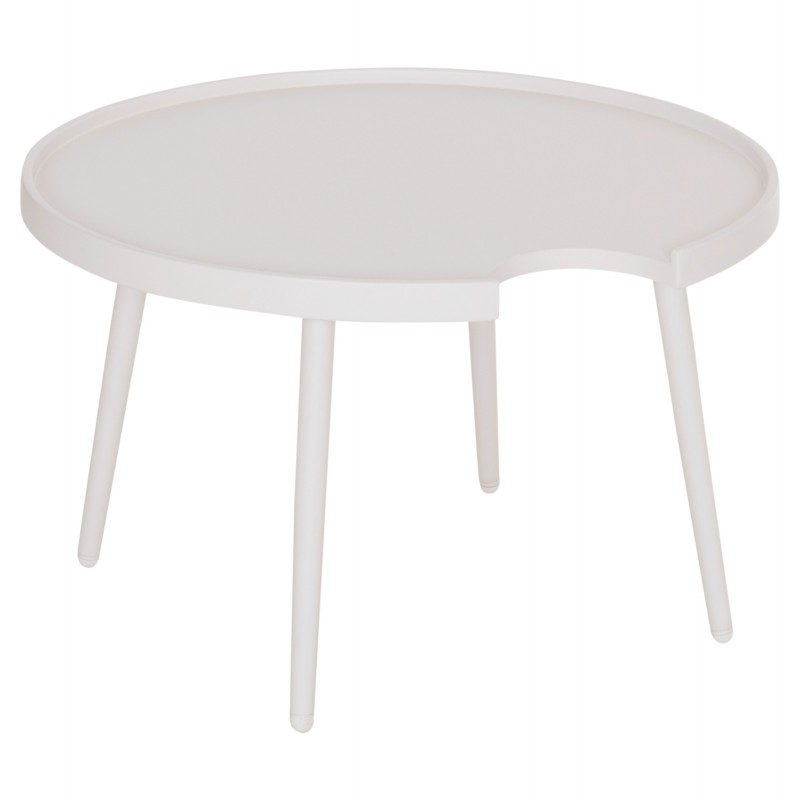 ΤΡΑΠΕΖΙ ΜΕΣΗΣ ΣΤΡΟΓΓΥΛΟ ΕΞ.ΧΩΡΟΥ TEROC HM6434.02 ΑΛΟΥΜΙΝΙΟ ΛΕΥΚΟ Φ70x44Υεκ