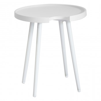 ΤΡΑΠΕΖΙ ΒΟΗΘΗΤΙΚΟ ΣΤΡΟΓΓΥΛΟ ΕΞ.ΧΩΡΟΥ TEROC HM6433.02 ΑΛΟΥΜΙΝΙΟ ΛΕΥΚΟ Φ47x53Υεκ