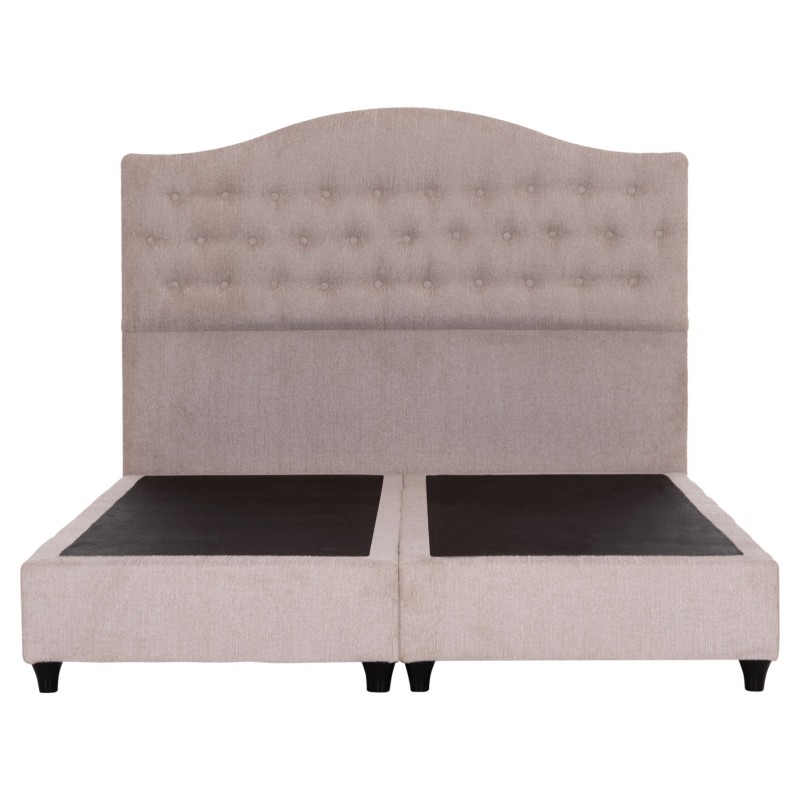 ΚΡΕΒΑΤΙ ΔΙΠΛΟ MALENA HM638.32 ΜΠΕΖ ΥΦΑΣΜΑ- ΓΙΑ ΣΤΡΩΜΑ 150x200εκ.